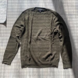 Marc Anthony - Men’s Cotton Blend Crewneck Sweater in Dark Olive Green - Size M